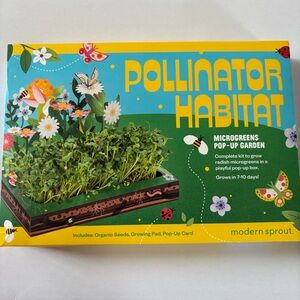 Modern Sprout Pollinator Garden Habitat Microgreens Pop Up Set Stem Kids Kit
